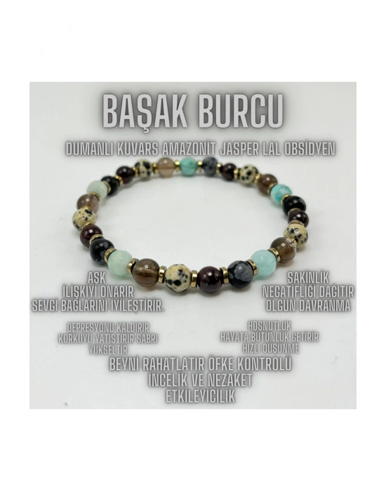 SERTİFİKALI BAŞAK BURCU DOĞAL TAŞ BİLEKLİK 6MM