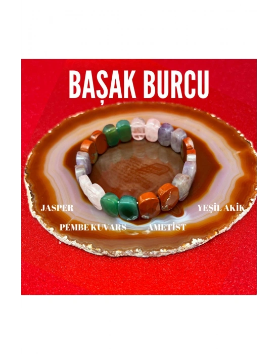 Sertifikalı Başak Burcu Doğal Taş Roleks Bileklik