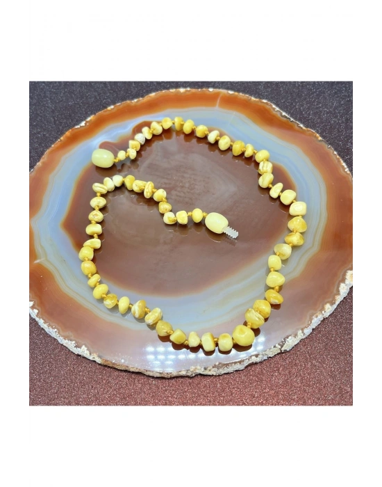 Sertifikalı Bebek Kehribar Kolye