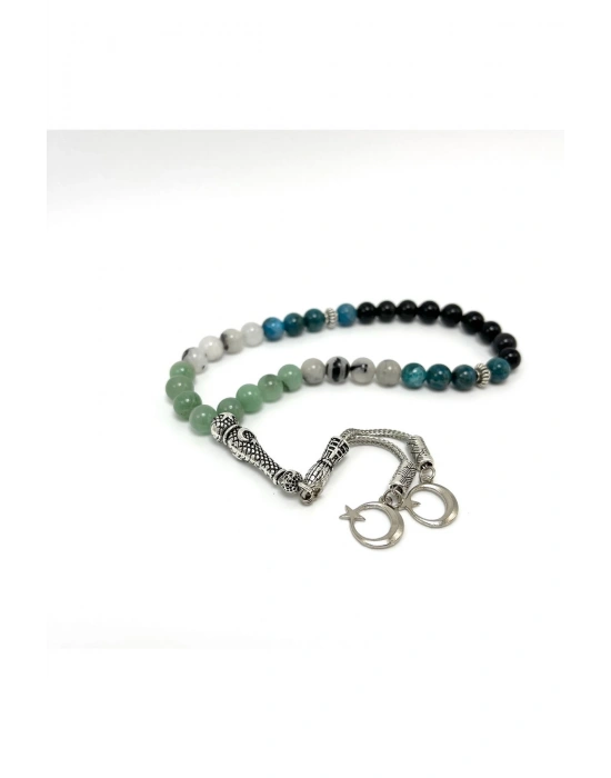 Sertifikalı Boğa Burcu 8mm 33lük Doğal Taş Tesbih