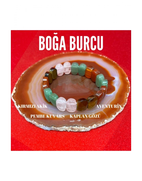 Sertifikalı Boğa Burcu Doğal Taş Roleks Bileklik
