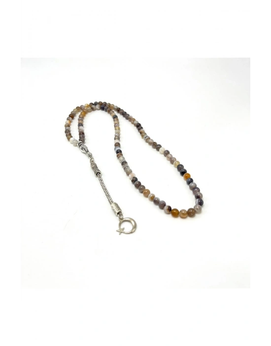 Sertifikalı Bostwana Akik 6mm 99luk Doğal Taş Tesbih