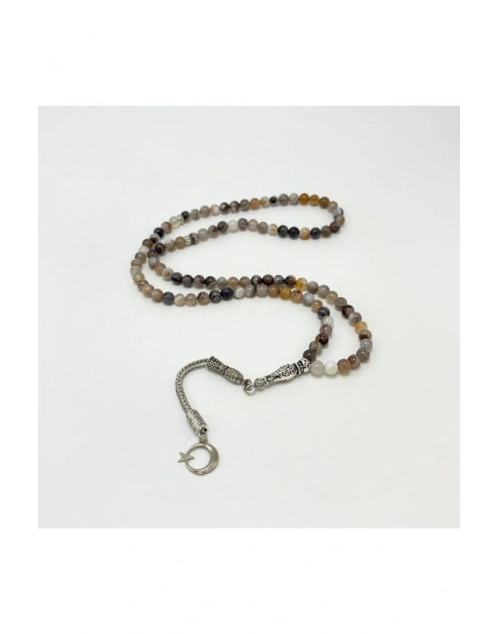 Sertifikalı Bostwana Akik 6mm 99luk Doğal Taş Tesbih