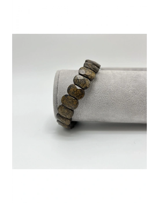 Sertifikalı Bronzit Doğal Taş Roleks Bileklik