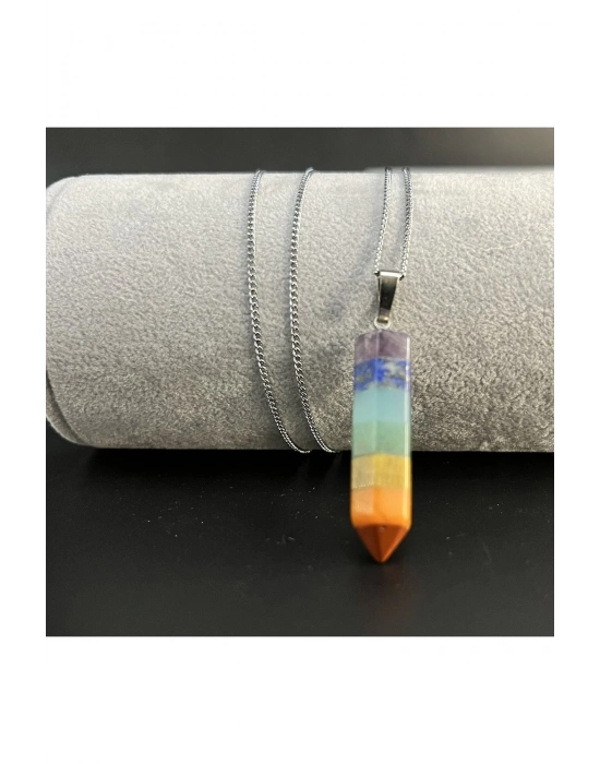 Sertifikalı Çakra Doğal Taş Kolye (Kararmama Garantili)