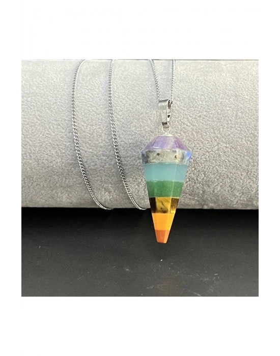 Sertifikalı Çakra Doğal Taş Kolye (Kararmama Garantili)