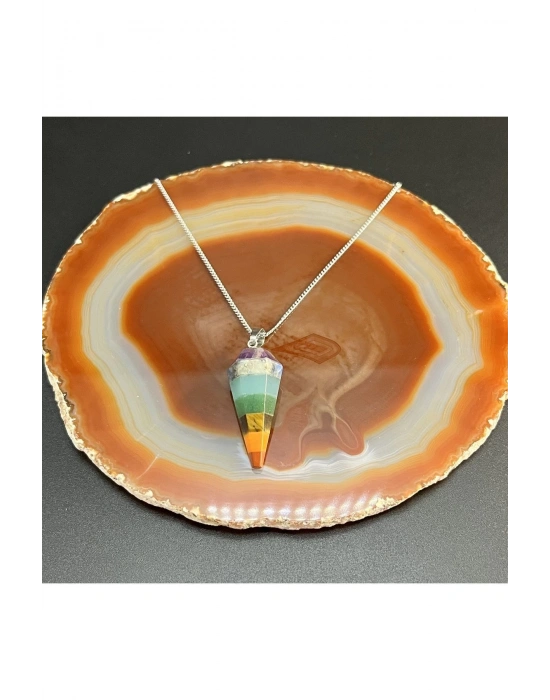 Sertifikalı Çakra Doğal Taş Kolye (Kararmama Garantili)