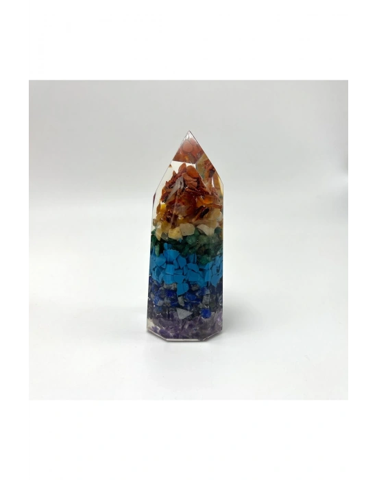 Sertifikalı Çakra Organit Piramit Doğal Taş