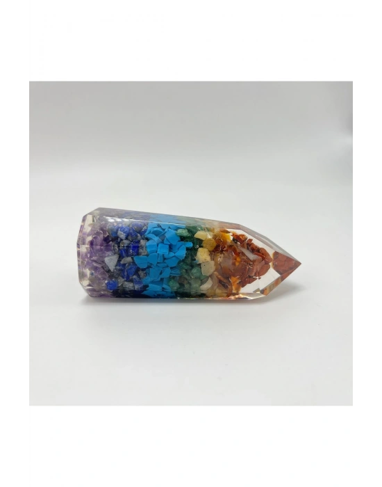 Sertifikalı Çakra Organit Piramit Doğal Taş