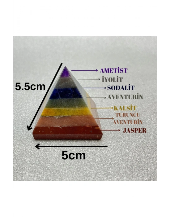 Sertifikalı Çakra Piramit 5x5.5 Cm 138 gr