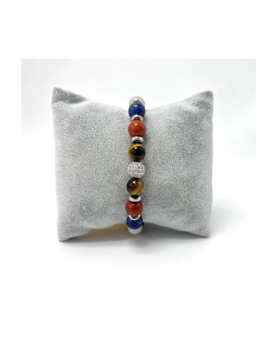 Sertifikalı Çakra Taşları Doğal Taş Misinalı Bileklik 8mm