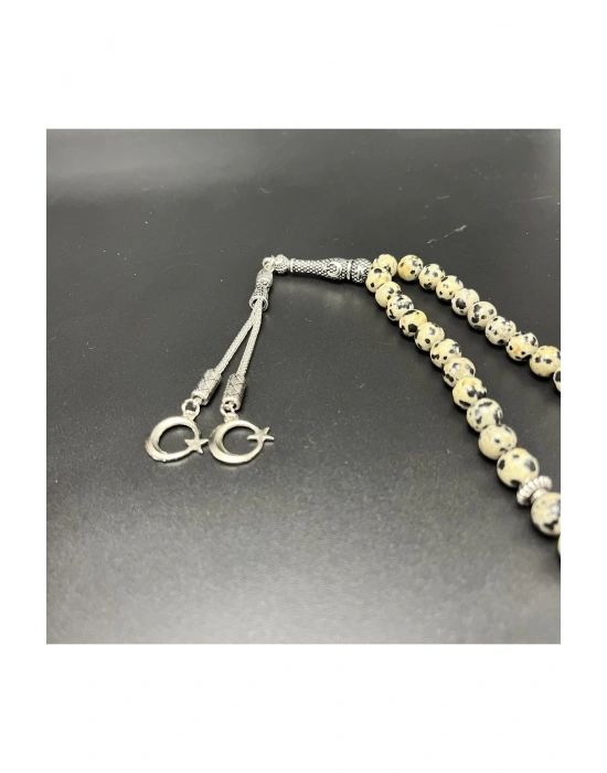 Sertifikalı Dalmaçyalı Jasper 8mm 33lük Doğal Taş Tesbih