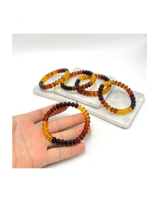 Sertifikalı Damla Kehribar Roleks Bileklik