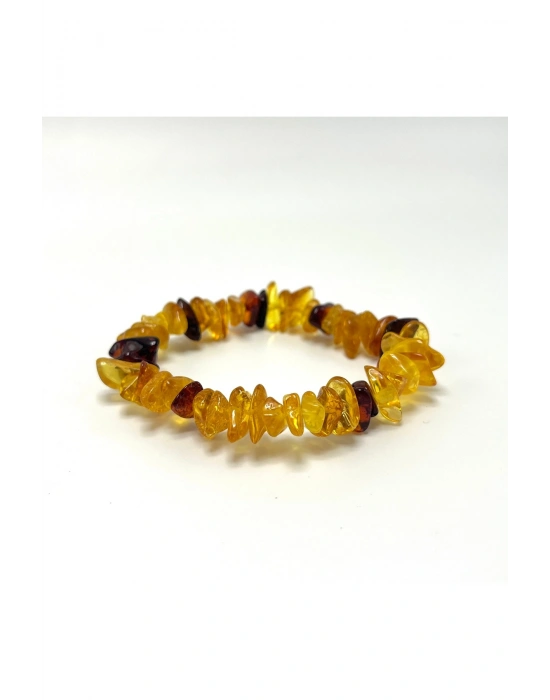 SERTİFİKALI Damla Kehribar Saçaklı Model Misinalı Bileklik