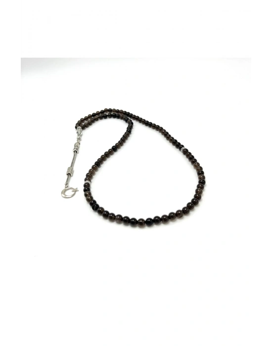 Sertifikalı Dumanlı Kuvars 6mm 99luk Doğal Taş Tesbih