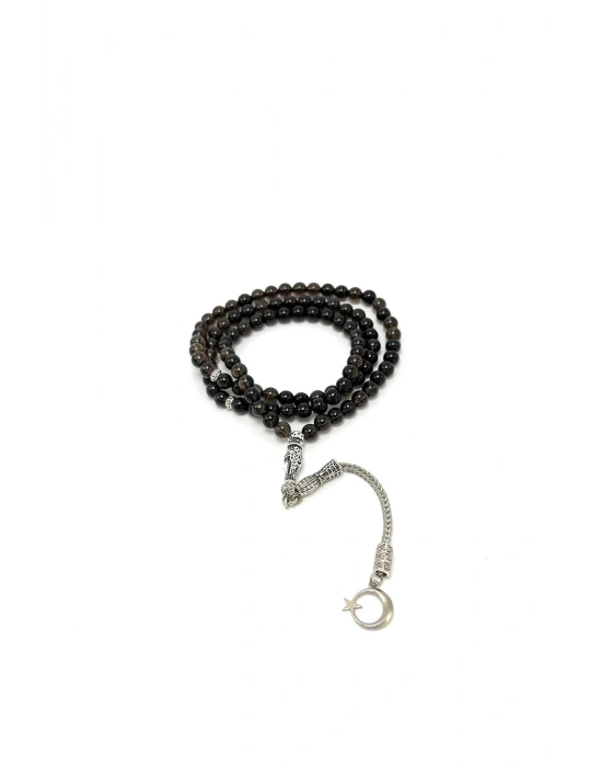 Sertifikalı Dumanlı Kuvars 6mm 99luk Doğal Taş Tesbih