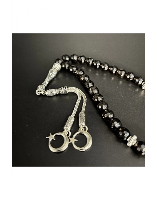 Sertifikalı Dumanlı Kuvars 8mm 33lük Doğal Taş Tesbih