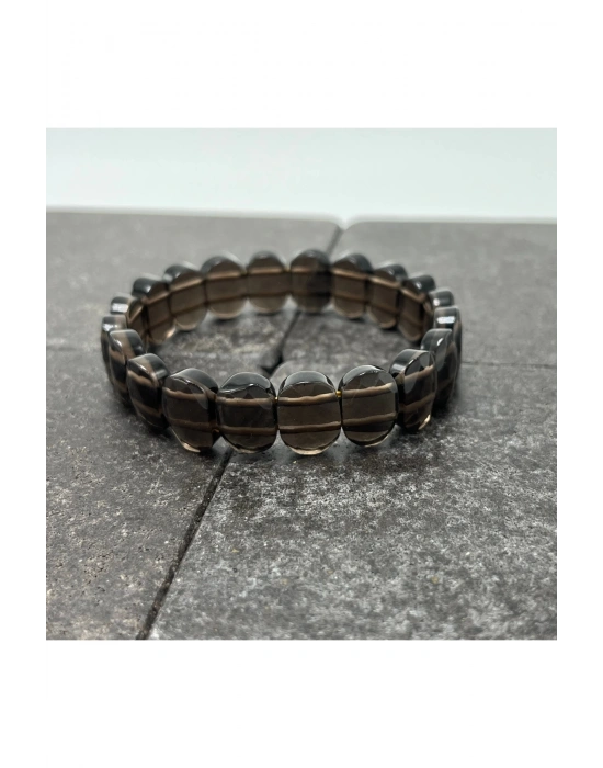 Sertifikalı Dumanlı Kuvars Doğal Taş Roleks Bileklik