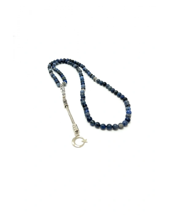 Sertifikalı Dumortierit  6mm 99luk Doğal Taş Tesbih