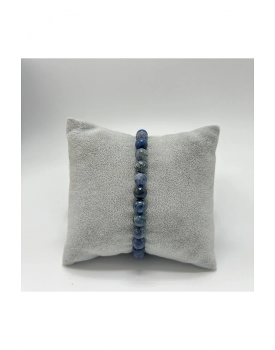 SERTİFİKALI Dumortierit 6mm Doğal Taş Bileklik