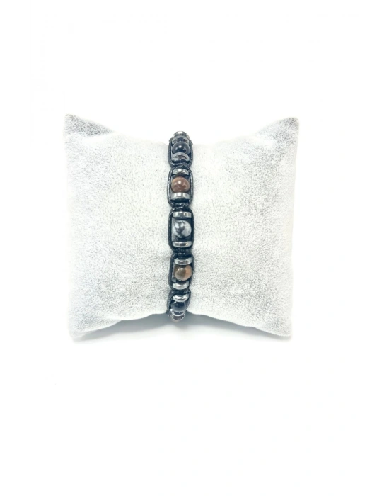 Sertifikalı Erkek Başarı Doğal Taş Erkek Bileklik Ayarlanabiilir Ölçü