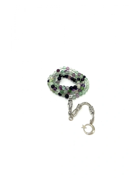 Sertifikalı Florit 6mm 99luk Doğal Taş Tesbih