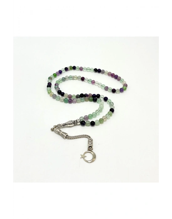 Sertifikalı Florit 6mm 99luk Doğal Taş Tesbih