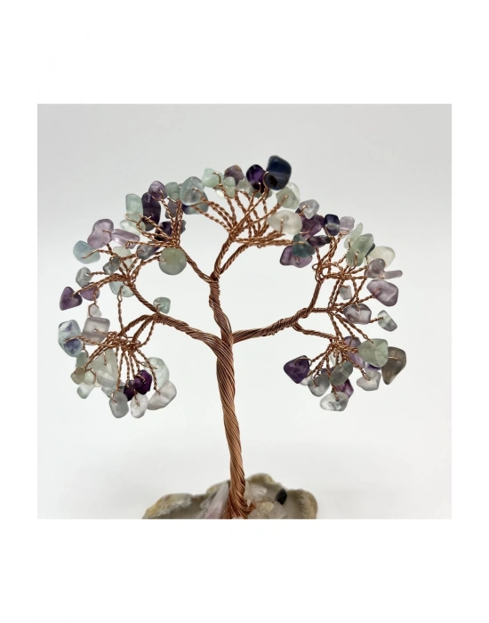 Sertifikalı Florit - Akik Doğal Taş Ağaç