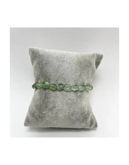 SERTİFİKALI Florit Natural Kesim Makrome Doğal Taş Bileklik