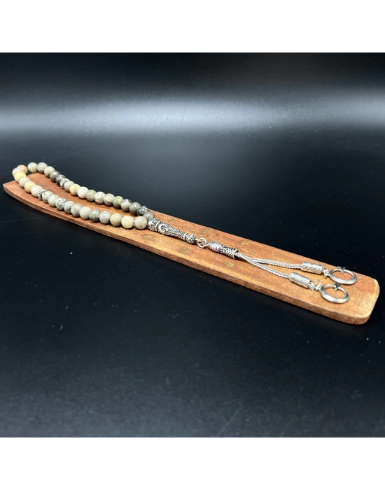 Sertifikalı Fosil Mercan 8mm 33lük Doğal Taş Tesbih