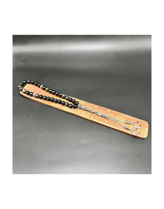 Sertifikalı Golden Obsidyen 8mm 33lük Doğal Taş Tesbih