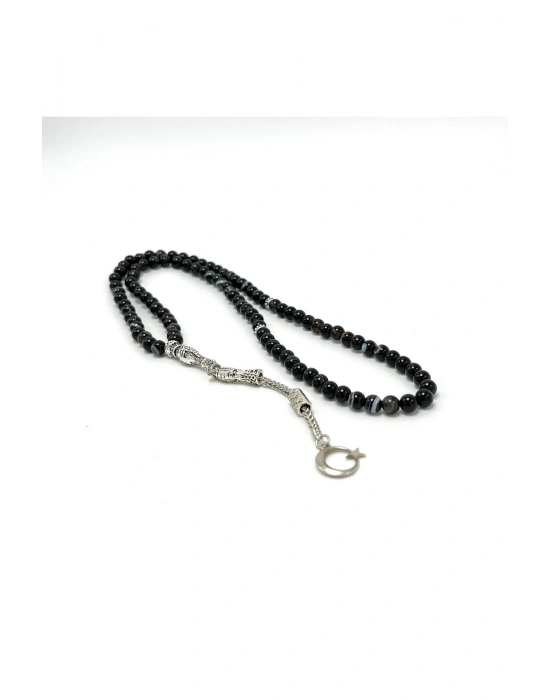 Sertifikalı Göz Akik 6mm 99luk Doğal Taş Tesbih