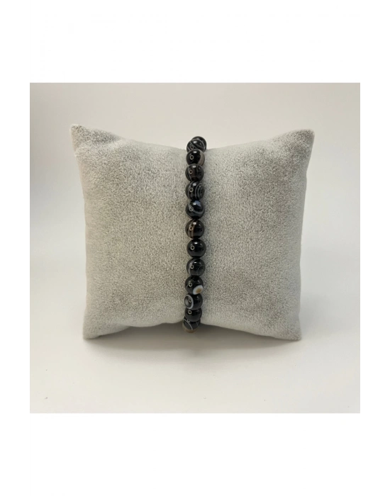 SERTİFİKALI Göz Akik 6mm Doğal Taş Bileklik