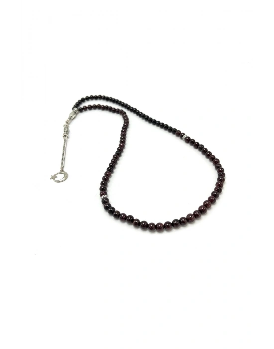 Sertifikalı Granat Lal 6mm 99luk Doğal Taş Tesbih