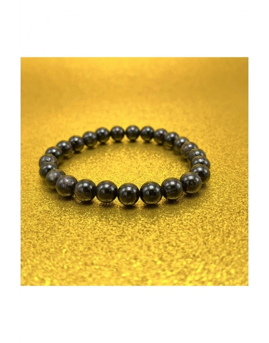 Sertifikalı Granat Lal 8mm Elastik Misinalı Doğal Taş Bileklik