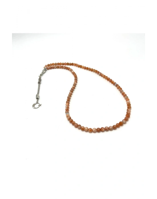 Sertifikalı Güneş Taşı 6mm 99luk Doğal Taş Tesbih