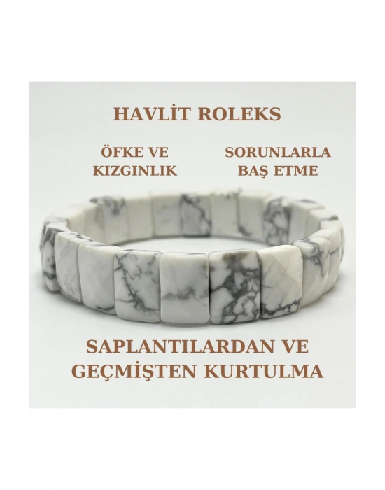 Sertifikalı Havlit Doğal Taş Roleks Bileklik