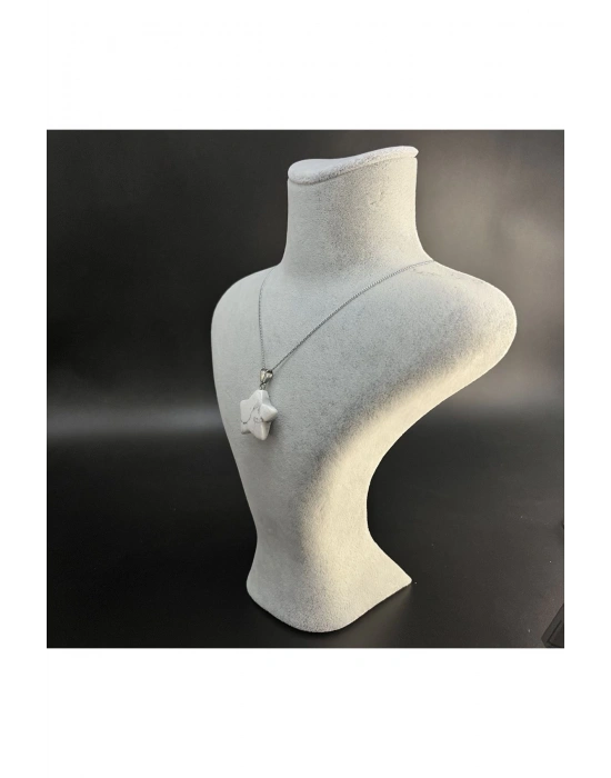 Sertifikalı Havlit Yıldız Model Doğal Taş Kolye (KARARMAMA GARANTİLİ)