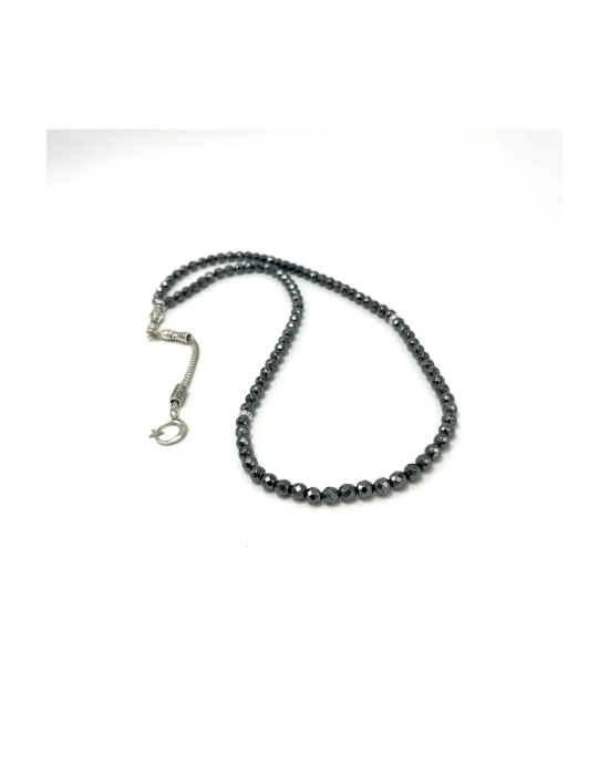 Sertifikalı Hematit 6mm 99luk Doğal Taş Tesbih
