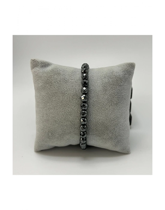 SERTİFİKALI Hematit 6mm Doğal Taş Bileklik