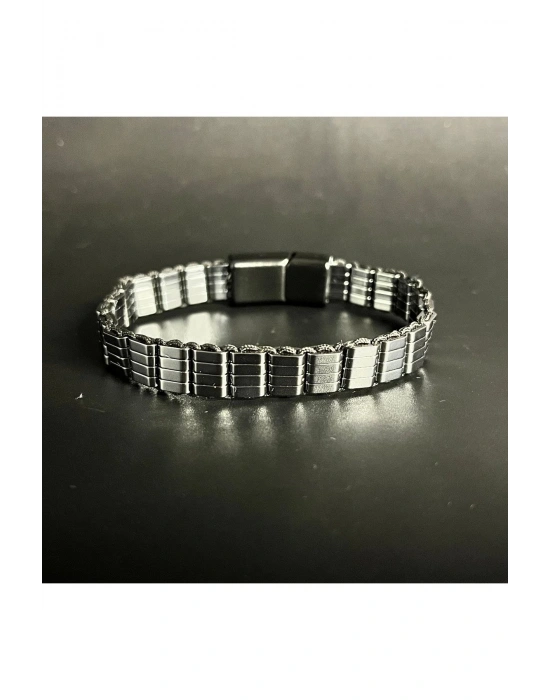 SERTİFİKALI HEMATİT TASARIM DOĞAL TAŞ BİLEKLİK