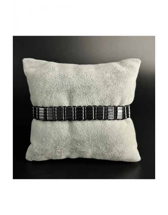 SERTİFİKALI HEMATİT TASARIM DOĞAL TAŞ BİLEKLİK