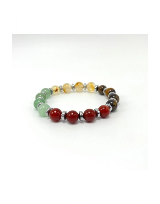 Sertifikalı İkizler Burcu 8mm 33lük Doğal Taş Bileklik