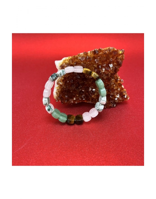 Sertifikalı Ikizler Burcu Doğal Taş Roleks Bileklik