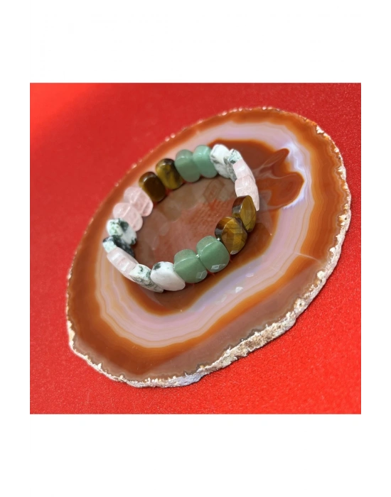 Sertifikalı Ikizler Burcu Doğal Taş Roleks Bileklik