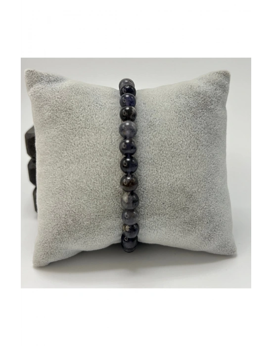 SERTİFİKALI İyolit 6mm Doğal Taş Bileklik