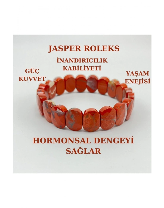 Sertifikalı Jasper Doğal Taş Roleks Bileklik