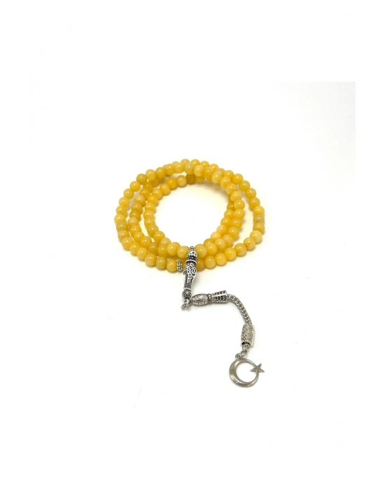 Sertifikalı Kalsit  6mm 99luk Doğal Taş Tesbih