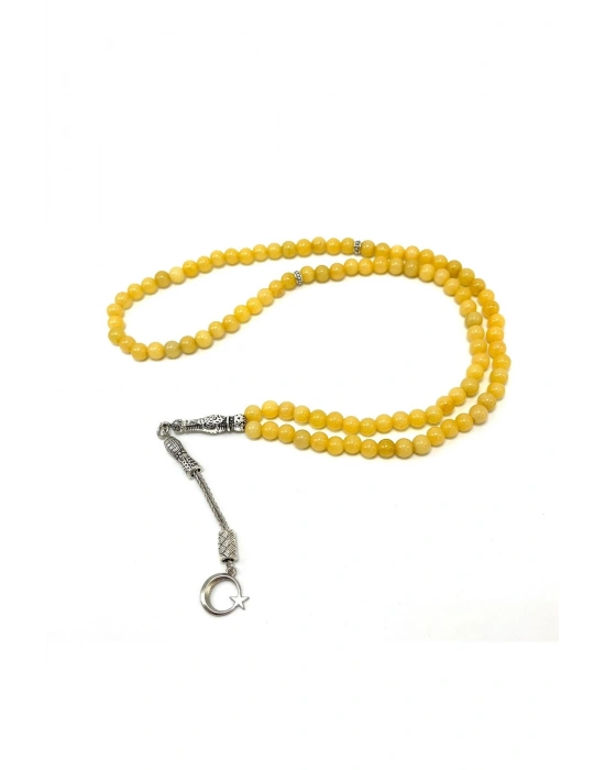 Sertifikalı Kalsit  6mm 99luk Doğal Taş Tesbih