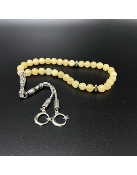 Sertifikalı Kalsit  8mm 33lük Doğal Taş Tesbih